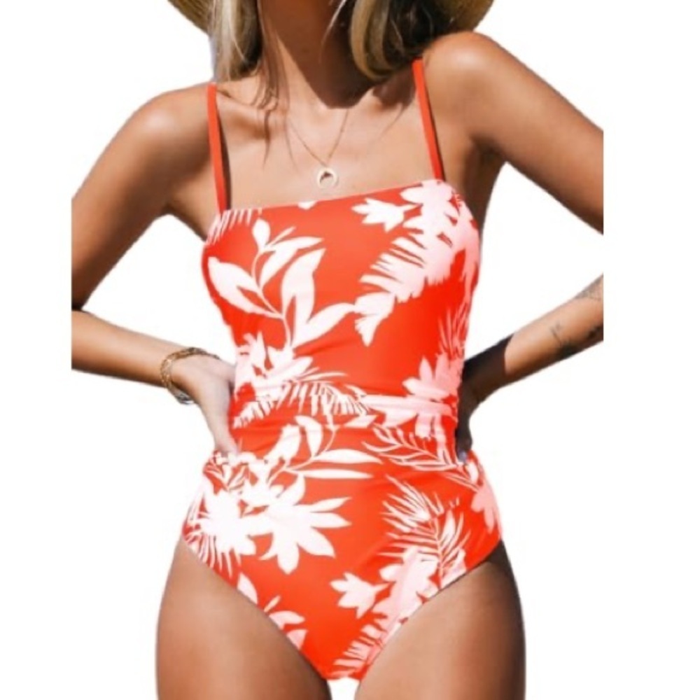 Cupshe one Piece Square Neck Bathing Suit Size L